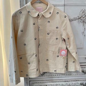 Ban.do Smiley Stretch Field Jacket w/ Peter Pan Collar